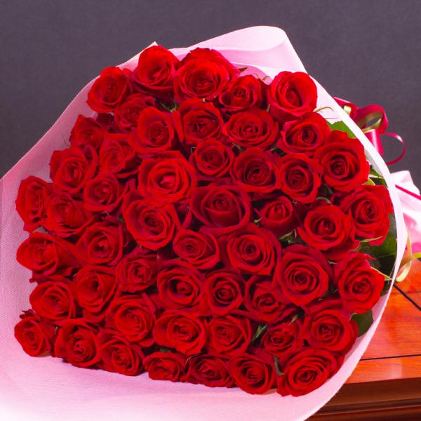バラの花束 【50本】　送料無料　到着日指定可能　誕生日や記念日のプレゼントに バレンタイン ホワイトデー 母の日 父の日